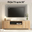 TV Unit & Coffee Table Set Storage Drawer Pine
