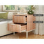Artiss 2X Bedside Table 2 Drawers Storage Nightstand Cabinet Metal Legs Pine