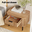 Artiss Bedside Table 2 Drawers Paulownia Wood Pine