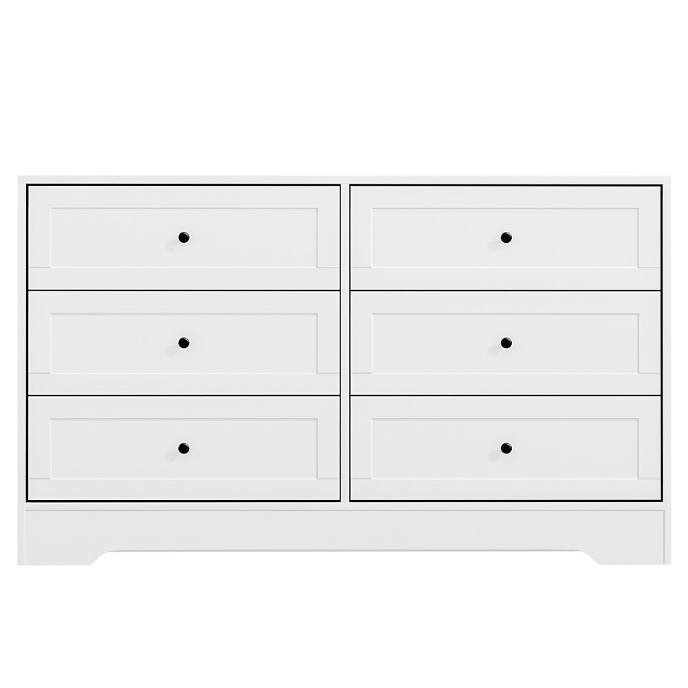 Artiss 6 Chest of Drawers - LEIF White