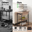 Coffee Table Side Bedside End Table Charging Station Flip-Top Storage 60cm Wood