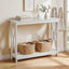 Console Table Entryway Hallway Display 2-Tier Narrow Sofa Table 100CM White