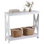 Console Table Entryway Hallway Display 2-Tier Narrow Sofa Table 100CM White