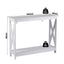 Console Table Entryway Hallway Display 2-Tier Narrow Sofa Table 100CM White