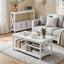 Console Table Entryway Hallway Display 2-Tier Narrow Sofa Table 100CM White