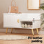 Shoe Cabinet Bench Set Adjustable Shelf Hallway Living Room White