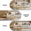 Nesting Coffee Table Set of 2 Round Marble Effect 70/50cm White & Gold