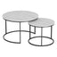 Nesting Coffee Table Set of 2 Marble Effect