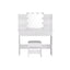 Artiss Dressing Table Set Stool 10 Led Bulbs White Dulcea