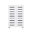 Shoe Rack Storage Cabinet 20 Pairs 5-tier White Alster