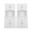 2x Buffet Sideboard Hutch Pantry Cabinet Kitchen Storage BEINI White