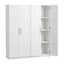 2x Buffet Sideboard Cabinet Pantry Hutch Kitchen Storage Organiser White