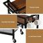 Bar Cart Drinks Trolley Serving Wine Rack Glass Holder 3 Hooks 72cm Black