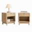 Artiss 2X Bedside Table Nightstand 1 Drawer Shelves Pine