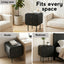 Bedside Table 2 Drawers Side End Table Nightstand Black