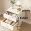 Bedside Table 2 Drawers Side End Table Nightstand White