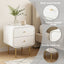 Bedside Table 2 Drawers Side End Table Nightstand White