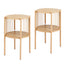 Artiss Set of 2 End Tables Coffee Table 2-Tier Round Wood