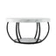 Coffee Table 2-Tier Marble Finish Round White&Black