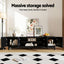 TV Unit Entertainment Unit Storage Cabinet 180cm Black