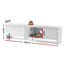 TV Unit Entertainment Unit Storage Cabinet 180cm White