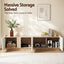 180cm TV Unit Storage Cabinet Living Room White & Pine
