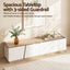 180cm TV Unit Storage Cabinet Living Room White & Pine