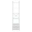 5 Tier Bookshelf Ladder Bookcase with Fabric Drawers Display Rack White