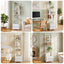 5 Tier Bookshelf Ladder Bookcase with Fabric Drawers Display Rack White