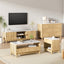 TV Unit & Chest of Drawers Set Solid Wood Legs Pine
