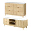 TV Unit & Chest of Drawers Set Solid Wood Legs Pine