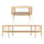 Artiss TV Unit & Coffee Table Set Storage Shelf Pine