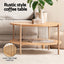 Artiss TV Unit & Coffee Table Set Storage Shelf Pine