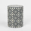 Adina Bone Inlay Side Table Grey/White