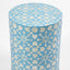 Adina Bone Inlay Side Table Aqua/White