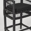 Livingstone Bar Stool Black/Black Cushion - Outdoor Under-Cover