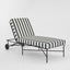 Sheffield Sunlounge Outdoor Iron B/W Stripe Cushion