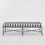 Sheffield Bench Outdoor Iron B/W Stripe Cushion