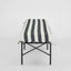 Sheffield Bench Outdoor Iron B/W Stripe Cushion