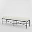Sheffield Bench Outdoor Iron White Cushion