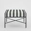 Sheffield Ottoman Outdoor B/W Stripe Cushion