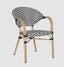 Cannes Outdoor Aluminium Armchair Black & White