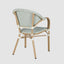 Cannes Outdoor Aluminium Armchair Green & White