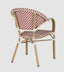 Cannes Outdoor Aluminium Armchair Red & White