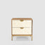 Mira Bone Inlay 2 Drawer Bedside Table White