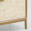 Mira Bone Inlay 2 Drawer Bedside Table White