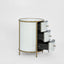 Palais Bedside 3 Drawer Mirror & Gold
