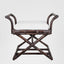 Bahamas Cross Leg Stool Brown with Cushion
