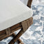 Bahamas Cross Leg Stool Brown with Cushion