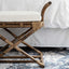Bahamas Cross Leg Stool Brown with Cushion